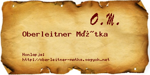 Oberleitner Mátka névjegykártya